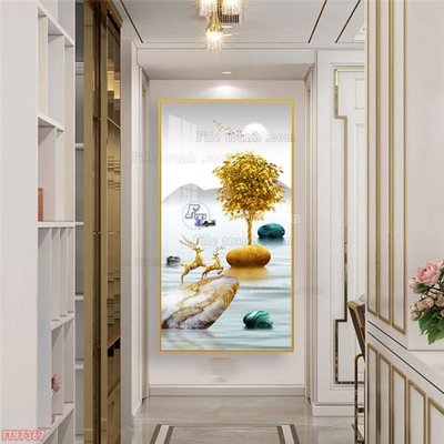 File in trần Tranh decor phủ gương hiện đại FT97367 (bản gốc) trời sao