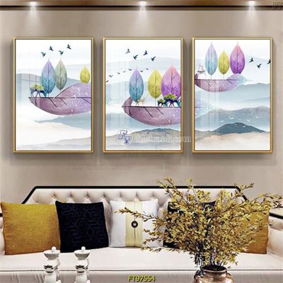 File gốc Tranh treo tường pha lê gương FT97554 (thiết kế) độc quyền