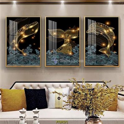 Download file gốc Tranh treo tường pha lê gương FT97571 (in lụa) hoa lá