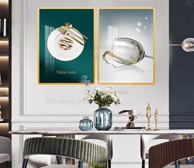 File in mica Tranh treo tường pha lê gương FT97607 (bản gốc) siêu trong