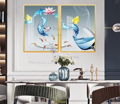 Download file Tranh treo tường pha lê gương FT97609 (chuẩn in) chất lượng cao