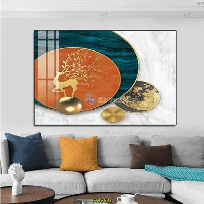 File gốc in ấn Tranh treo tường pha lê gương FT97633 chuẩn màu CMYK