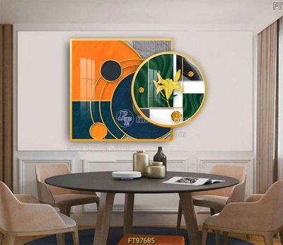 File gốc Tranh treo tường pha lê gương FT97685 (phong cách) cổ điển