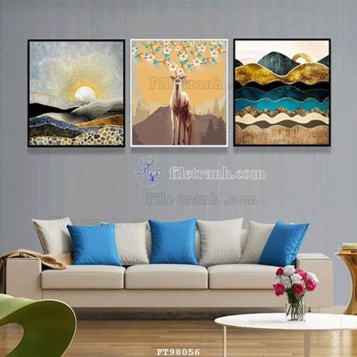 Hình ảnh file gốc File tranh treo tường pha lê gương FT98056 cho in UV