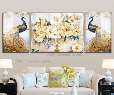 File gốc File tranh treo tường pha lê gương FT98126 (cho in ấn) độc quyền