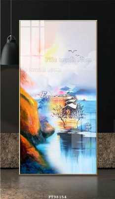 File gốc File tranh treo tường pha lê gương FT98154 (chuẩn CMYK) cho nhà in