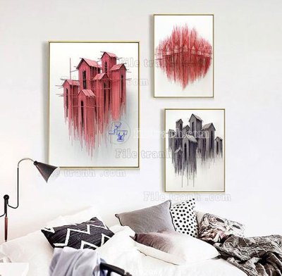 Tải file tranh gốc File tranh treo tường pha lê gương FT98206 chất lượng cao