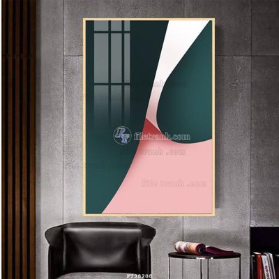 File gốc File tranh treo tường pha lê gương FT98208 (in lụa) trang trí tường