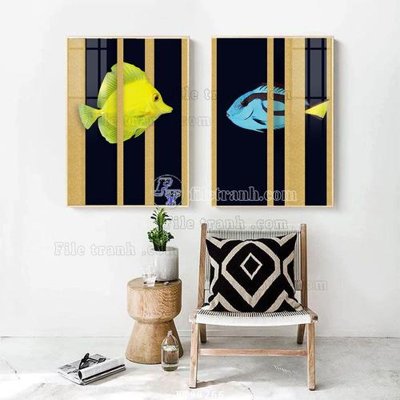 File tranh in trần 3D File tranh treo tường pha lê gương FT98266 (ảnh gốc)