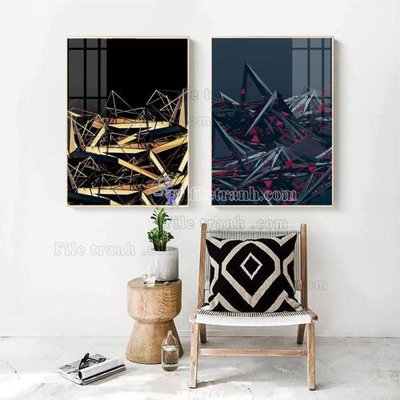 File PSD File tranh treo tường pha lê gương FT98267 (bản gốc) đã tách nền