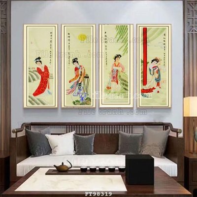 Tải file gốc in lụa File tranh treo tường pha lê gương FT98319 siêu nét