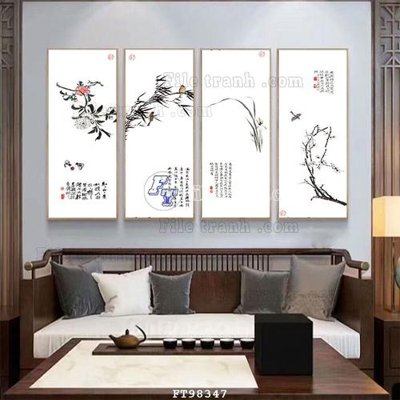 File gốc File tranh treo tường pha lê gương FT98347 (in lụa) cao cấp