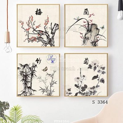 File tranh trang trí File tranh treo tường pha lê gương FT98356 (file gốc)