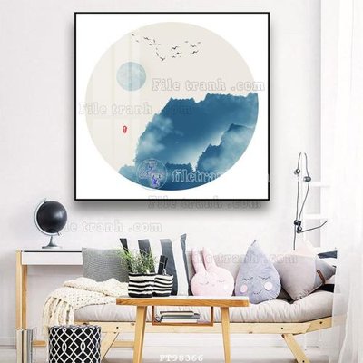 File PSD File tranh treo tường pha lê gương FT98366 (bản gốc) đã tách nền