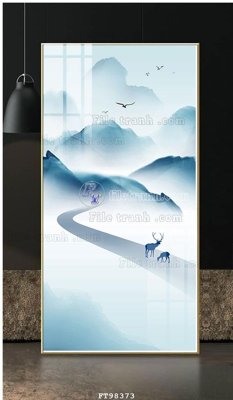 File gốc File tranh treo tường pha lê gương FT98373 (in 3D) cho trang trí