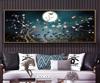 File tranh File tranh treo tường pha lê gương FT98402 (ảnh gốc) in trần nhà