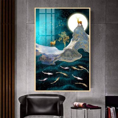 Ảnh gốc File tranh treo tường pha lê gương FT98412 (siêu chi tiết) để in ấn