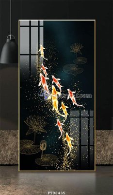 Ảnh gốc File tranh treo tường pha lê gương FT98435 (nét căng) in mica
