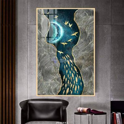 File tranh gốc PSD File tranh treo tường pha lê gương FT98443 còn nguyên layer