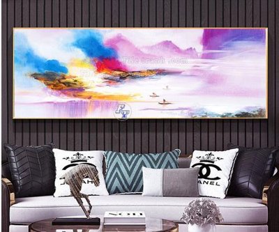 File in trần File tranh treo tường pha lê gương FT98553 (bản gốc) mây trời