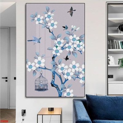 File gốc File tranh lối vào FT9920 (in lụa) hoa văn cổ điển