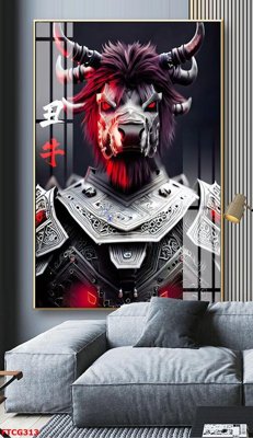 File gốc Tranh 12 con giáp FTCG313 (trang trí) cho phòng khách