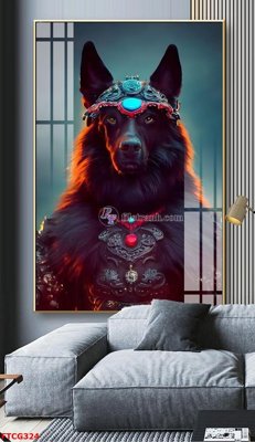 File in mica Tranh 12 con giáp FTCG324 (bản gốc) làm vách ngăn