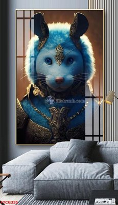 File in lụa Tranh 12 con giáp FTCG331 (hoa văn) Tranh 12 con giáp FTCG331