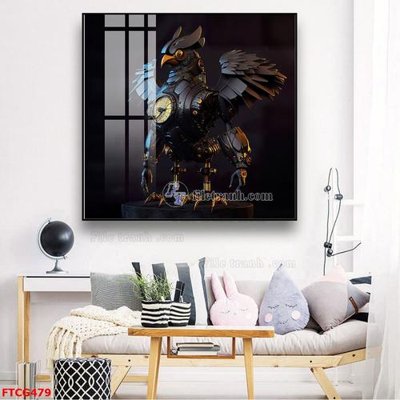 File in mica Tranh 12 con giáp FTCG479 (bản gốc) làm vách ngăn