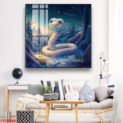 Tải file Tranh 12 con giáp FTCG588 (ảnh gốc) in tranh kính