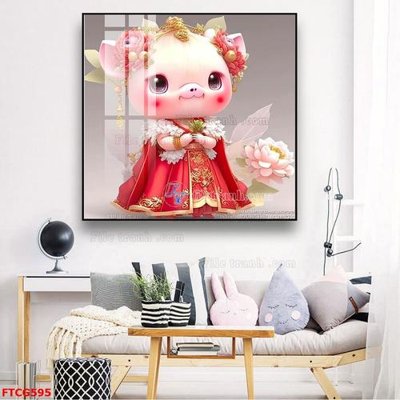 File PSD in ấn Tranh 12 con giáp FTCG595 (chất lượng cao)