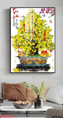 Download file ảnh gốc File tranh chậu mai bonsai FTTL1015 để in ấn