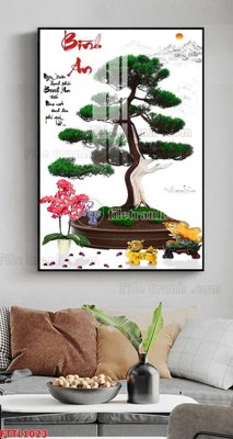 File gốc File tranh chậu mai bonsai FTTL1023 (PNG) trong suốt (transparent)