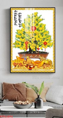 Download file gốc File tranh chậu mai bonsai FTTL1071 (in mica) 3D