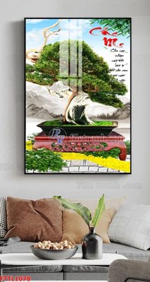 File tranh File tranh chậu mai bonsai FTTL1078 (gốc) chủ đề con người