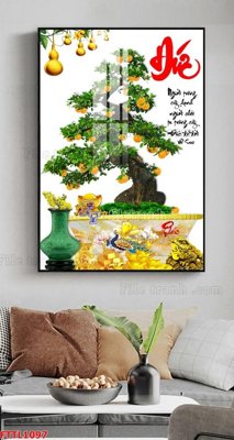 File gốc File tranh chậu mai bonsai FTTL1097 (in 3D) nghệ thuật