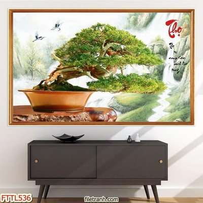 Mua file gốc File tranh chậu mai bonsai FTTL536 (chất lượng) tại Filetranh.com