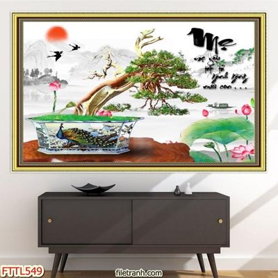 File gốc File tranh chậu mai bonsai FTTL549 (cho in ấn) từ Filetranh.com