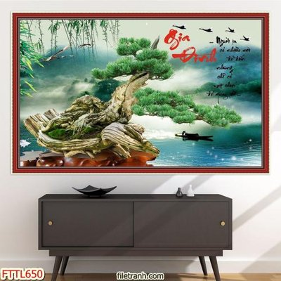 Tải file File tranh chậu mai bonsai FTTL650 (gốc) làm tranh treo tường