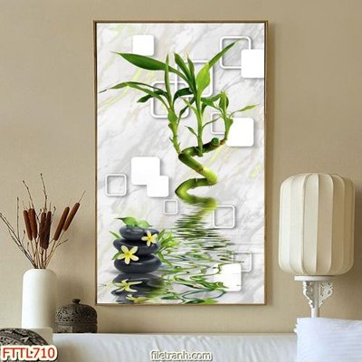 File tranh gốc File tranh chậu mai bonsai FTTL710 (sắc nét từng chi tiết)