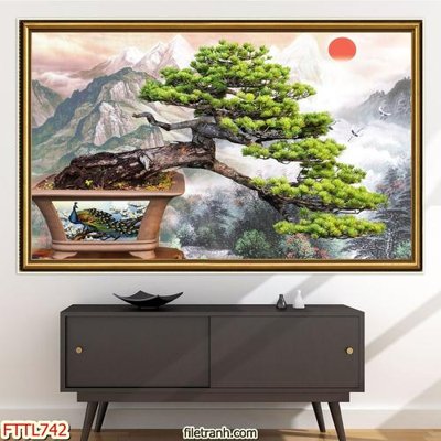 Tải file gốc File tranh chậu mai bonsai FTTL742 (bản PSD) chỉnh sửa được
