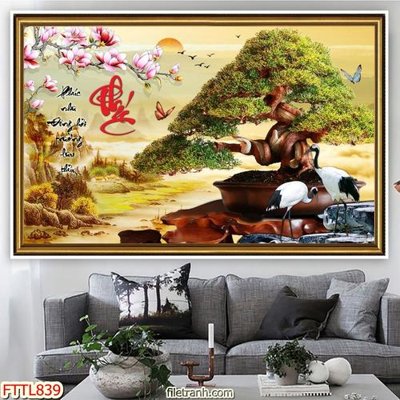 File ảnh gốc File tranh chậu mai bonsai FTTL839 không vỡ nét