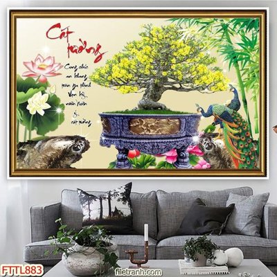 Download file gốc File tranh chậu mai bonsai FTTL883 (in mica) trang trí