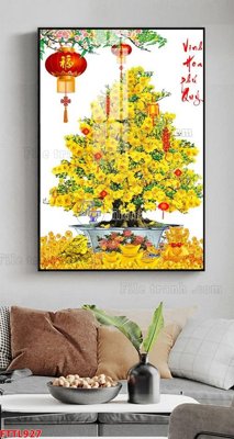 Download file File tranh chậu mai bonsai FTTL927 (gốc) in mica ốp bếp