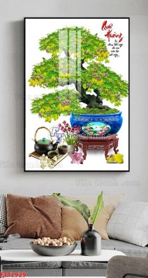 File gốc File tranh chậu mai bonsai FTTL929 (cho in ấn) từ Filetranh.com