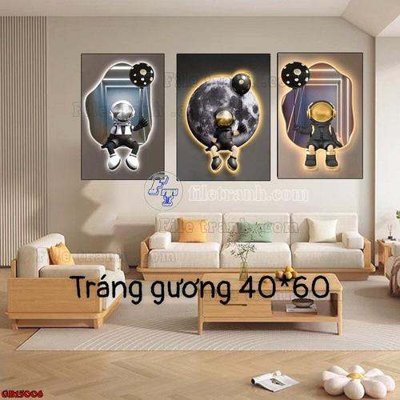 Hình ảnh file gốc in trần nhà File gốc in bộ tranh decor treo tráng gương canvas GB15006