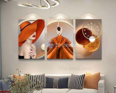 File tranh File gốc in bộ tranh decor treo tráng gương canvas GB15007 (gốc) chủ đề động vật