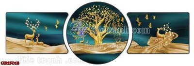 File gốc in ấn File gốc in bộ tranh decor treo tráng gương canvas GB15018 độ phân giải cao