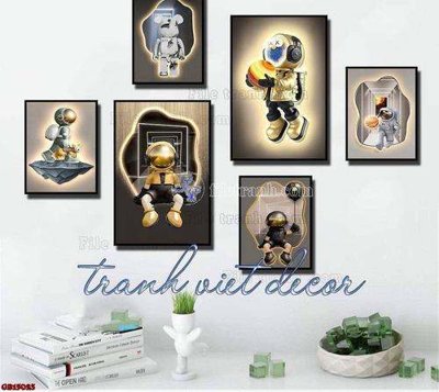 File gốc File gốc in bộ tranh decor treo tráng gương canvas GB15023 (cho in ấn) độc quyền