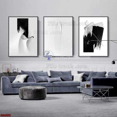 File gốc File gốc in bộ tranh decor treo tráng gương canvas GB15171 (in ấn) màu sắc trung thực